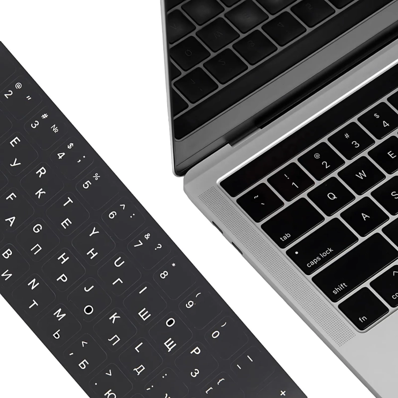 Этикетки на клав. Red Line для ноутбуков, рус и англ, серый (УТ000031341)