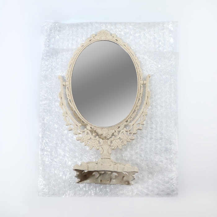 Зеркало настольное, двустороннее, с увеличением, зеркальная поверхность 13,5 × 18,5 см, цвет бежевый Зеркало настольное, двустороннее, с увеличением, зеркальная поверхность 13,5 × 18,5 см, цвет бежевый