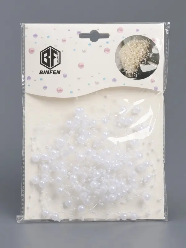 Гирлянда для декора из бусин, жемчужный Гирлянда для декора из бусин, жемчужный