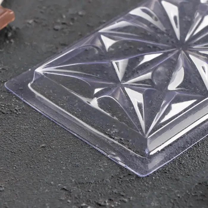 Форма для шоколада &laquo;Цветы&raquo;, пластик, 20.5&times;10.5&times;1.5 см, прозрачная