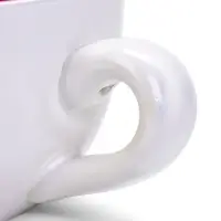 Горшок для цветов &laquo;Эмма&raquo;, 1.3 л, 19&times;15&times;10 см, керамический, с поддоном, белый, розовый, Greengo