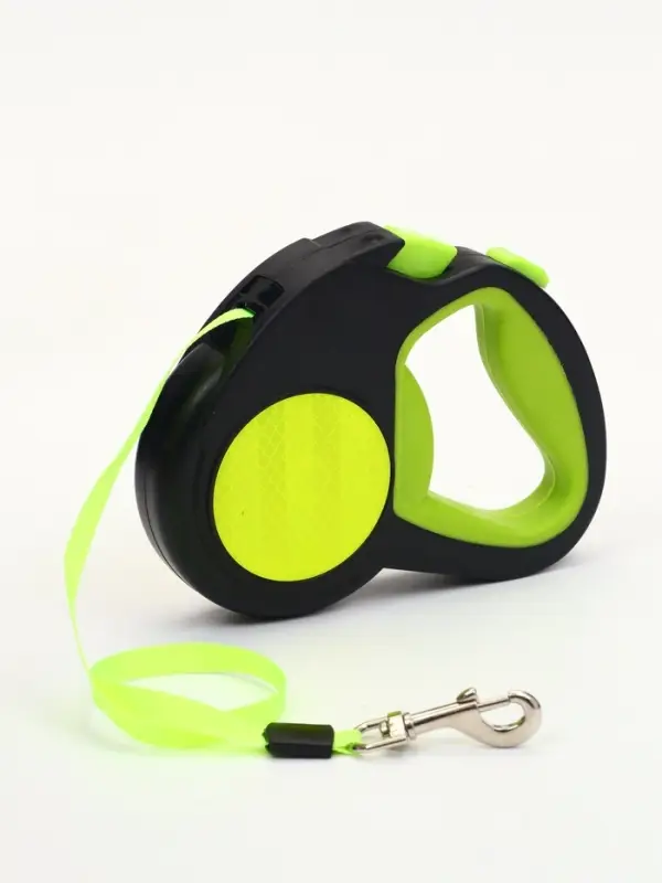 Рулетка &laquo;Пижон&raquo; светоотражающая, 5 м, до 30 кг, лента, прорезиненная ручка, зелёная