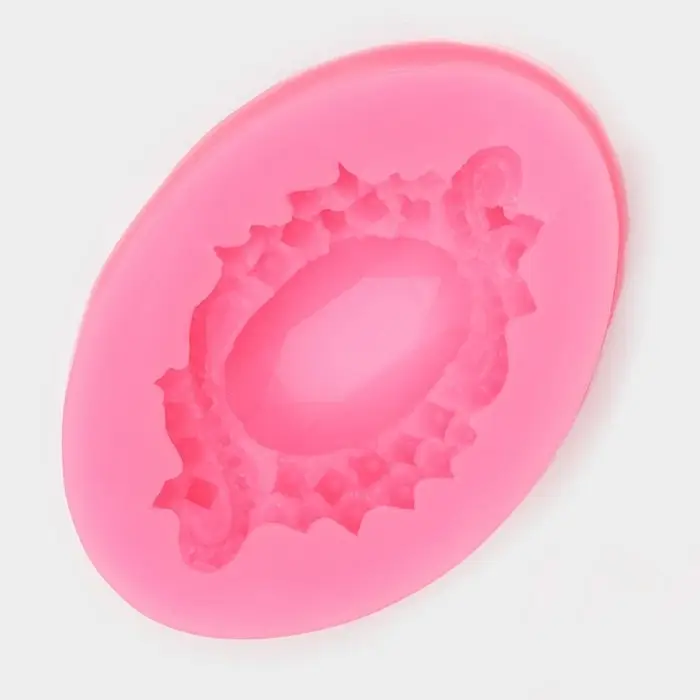 Молд для заливки «Драгоценный камень», силикон, 6×4,3 см, розовый