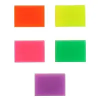 Набор ластиков 5 штук прямоугольных НЕОН 5 цветов (штрихкод на штуке)
