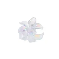 Краб для волос "Бриса" 4 см, прозрачный перламутр