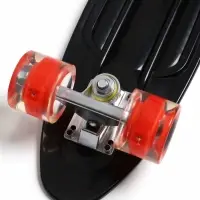 Пенниборд ONLYTOP, 56&times;15 см, колёса световые PU 60&times;45 см, алюминиевая рама, чёрный