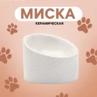 Миска &laquo;Водопад&raquo;, 100 мл, 13.2&times;13.8&times;6/10.5 см, керамика, белая