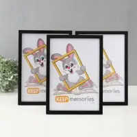 Набор фоторамок для фото 21&times;30 см Keep memories &laquo;Формат&raquo;, с подножкой, набор 3 шт., (пластиковый экран), чёрный