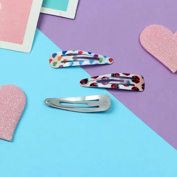 Невидимка для волос "Селена" (набор 6 шт) лето, 4,5 см