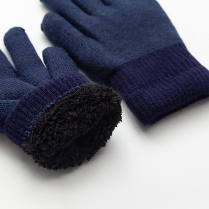 Перчатки мужские MINAKU  Перчатки мужские MINAKU "Меланж", р.8-9, цв.синий