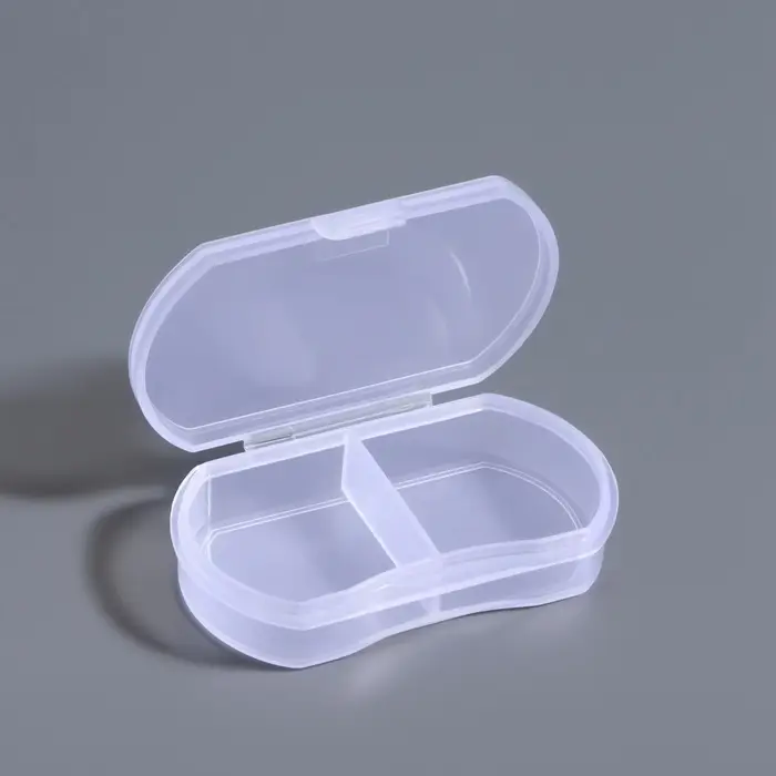 Органайзер для хранения мелочей, 2 секции, 5.7×3.5×1.3 см, прозрачный Органайзер для хранения мелочей, 2 секции, 5.7×3.5×1.3 см, прозрачный