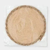 Салфетка сервировочная на стол Доляна &laquo;Мэг&raquo;, d=30 см, бежевая