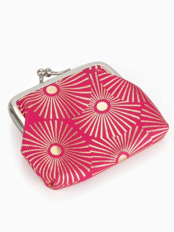 Кошелёк-монетница на фермуаре, 9&times;1.5&times;6.5 см, МИКС