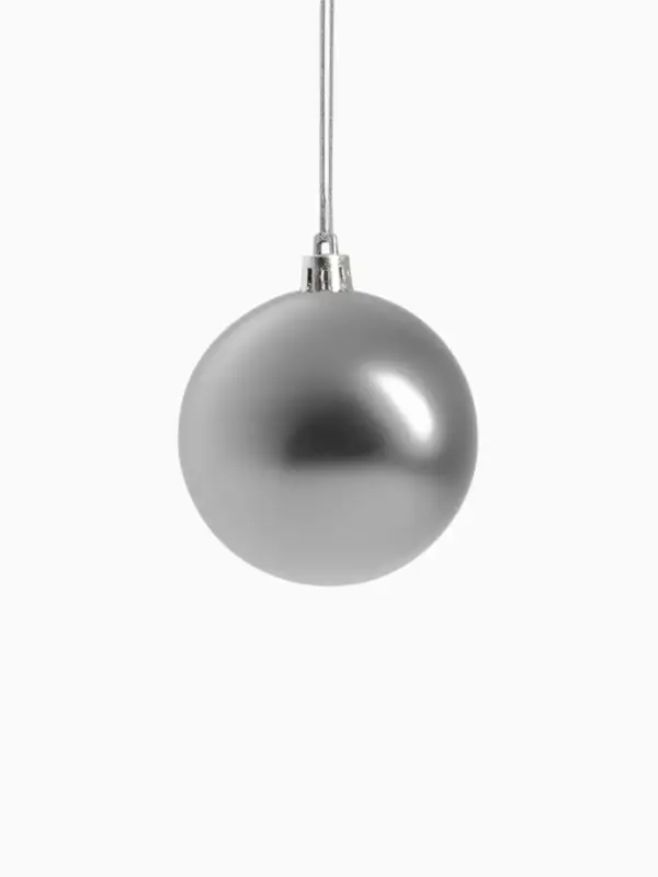 Ёлочные игрушки &laquo;Авива&raquo;, шары новогодние, d=6 см, набор 9 шт., серебро