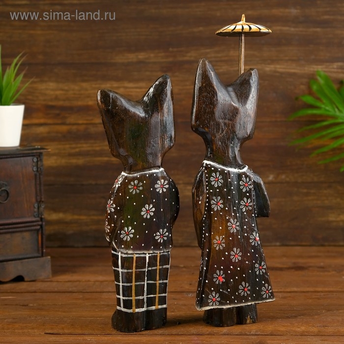 Сувенир дерево Сувенир дерево "Парочка котишек" (набор 2 шт) 30х30х9 см