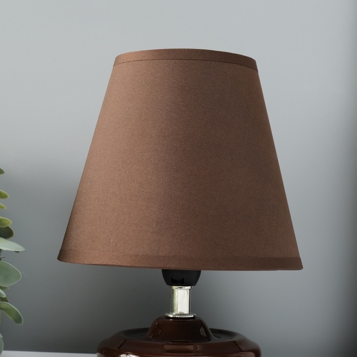 Лампа настольная Лампа настольная "Мини" 1х40Вт Е14 кофе 15х15х20см МОДЕЛЬ: 3133993