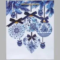 Пакет подарочный ламинированный &laquo;Шары гжель&raquo;, M 26&times;32&times;12 см