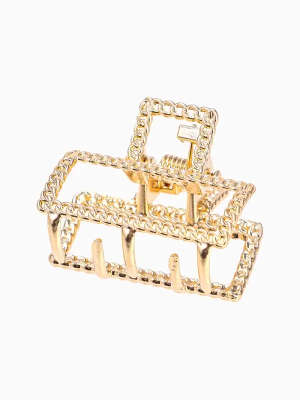 Крабик для волос &laquo;Эмма&raquo;, прямой, 2.5 см, золотистый