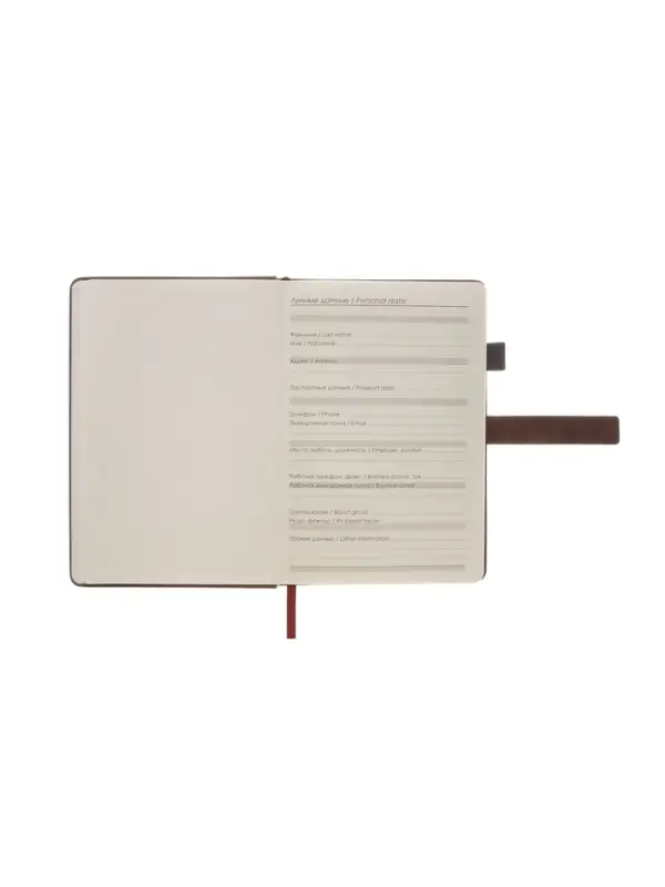 Ежедневник недатированный формат А5, с хлястиком, 80л, линия, пвх, Коричневый Ежедневник недатированный формат А5, с хлястиком, 80л, линия, пвх, Коричневый