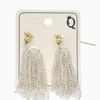 Серьги металл &laquo;Цепи&raquo;, сборка, цвет серебряно-золотой, 2 см