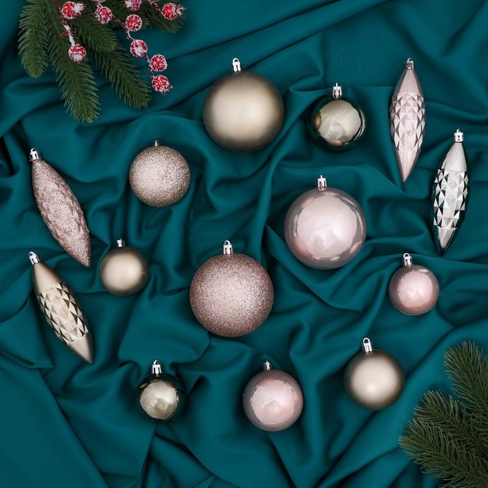 Набор украшений пластик 31 шт Набор украшений пластик 31 шт "Пласкетта" нежность, микс