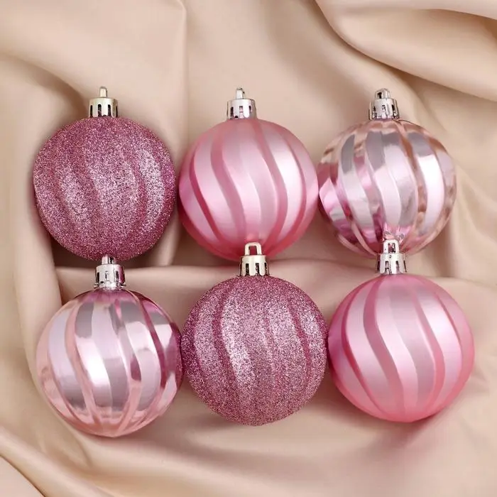 Ёлочные игрушки «Волна», шары новогодние, d=6 см, набор 6 шт.