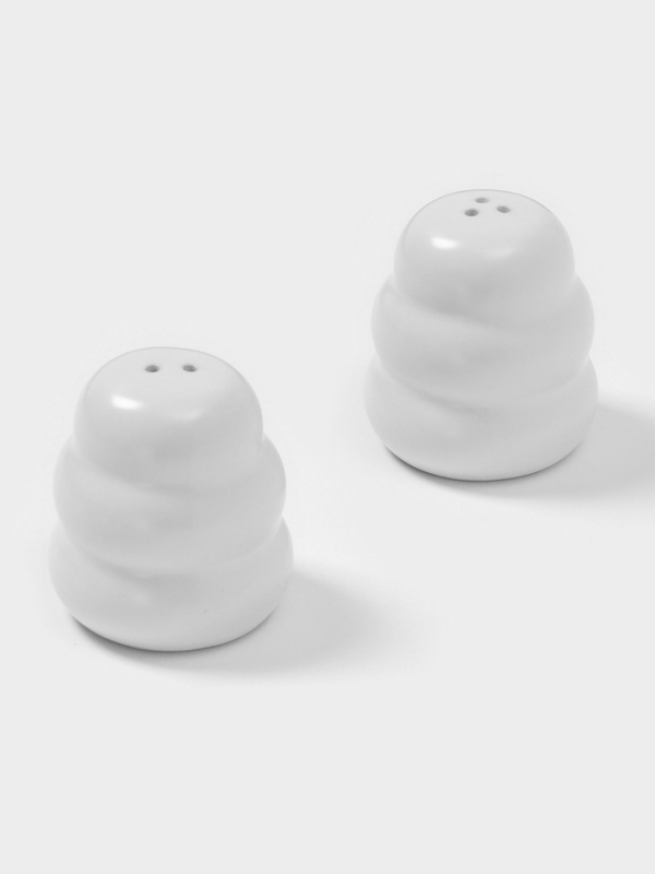 Набор для специй Доляна &laquo;Зефир&raquo;, солонка, перечница, 100 мл, керамика, белый