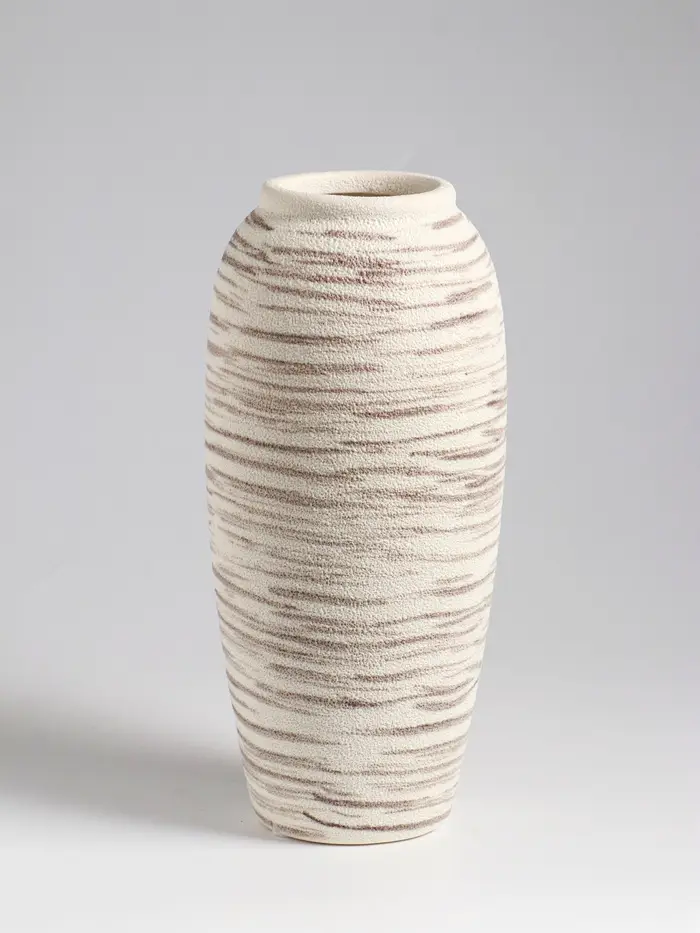 Ваза настольная керамика "Беажио" элит, 25,5х10 см, бежево-коричневый