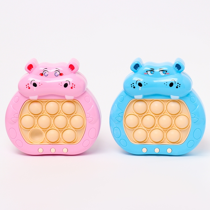 Развивающая игрушка «Бегемотик» с подвесом, свет, звук, виды МИКС