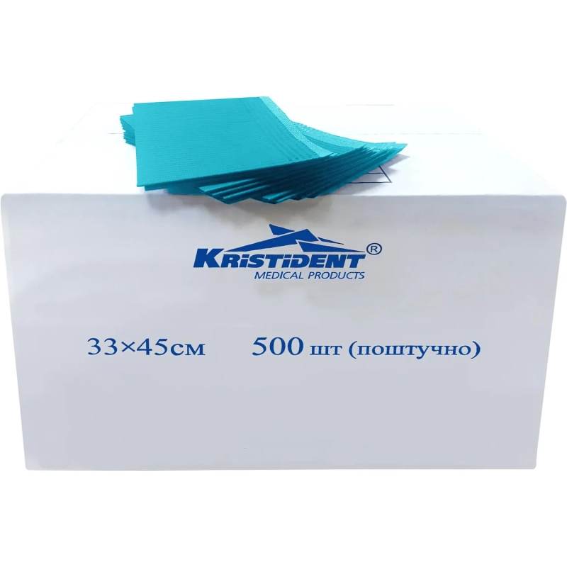 Салфетка нагрудн.Кристидент 500шт.в уп.Стандарт(2сл.)33х45см,Гол