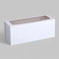 Коробка под рулет с окном, белая 27.5×11×10 см