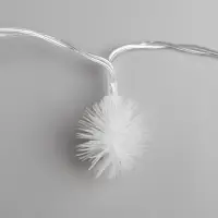 Гирлянда &laquo;Нить&raquo; 3 м с насадками &laquo;Ёжики&raquo;, IP20, прозрачная нить, 20 LED, от батареек АА&times;3, свечение мульти