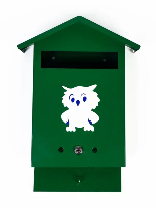 Ящик почтовый с замком, вертикальный Ящик почтовый с замком, вертикальный "Филин", зеленый