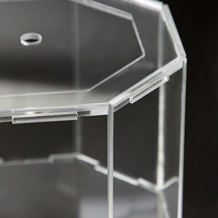 Фальшярус для торта восьмигранный, d=15 см, h=12 см, цвет прозрачный Фальшярус для торта восьмигранный, d=15 см, h=12 см, цвет прозрачный