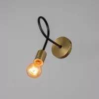 Бра BayerLux &laquo;Узел&raquo;, 1&times;40 Вт, Е27, черный/латунь