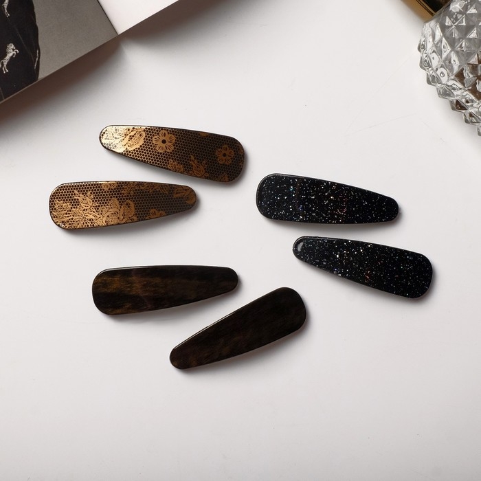 Невидимка для волос  Невидимка для волос "Герти" (набор 6 шт) цветы сетка, 5,5 см