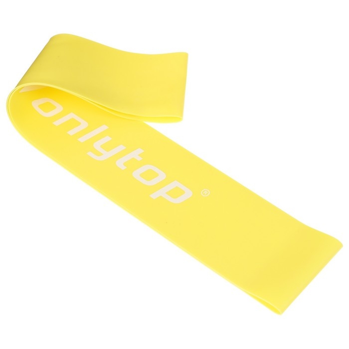 Фитнес-резинка ONLYTOP, 30х5х0,07 см, нагрузка 5 кг, цвет жёлтый