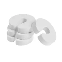 Ограничитель-стоппер для двери ТУНДРА, d=9.8 см, цвет белый, 4 шт