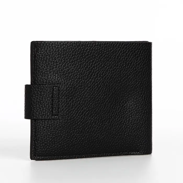 Портмоне мужское на магните, отдел для купюр, карт, монет, чёрное