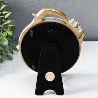 Фоторамка полистоун 10х15 см "Махровые тюльпаны" белая с золотом 14х2,5х20 см