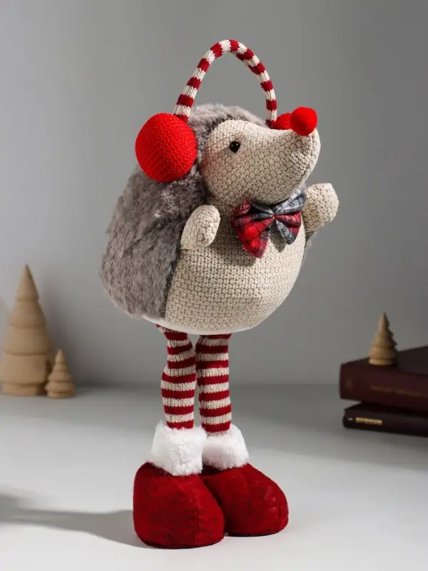 Кукла интерьерная Кукла интерьерная "Ёжик в зимних наушниках" 16х14х36 см