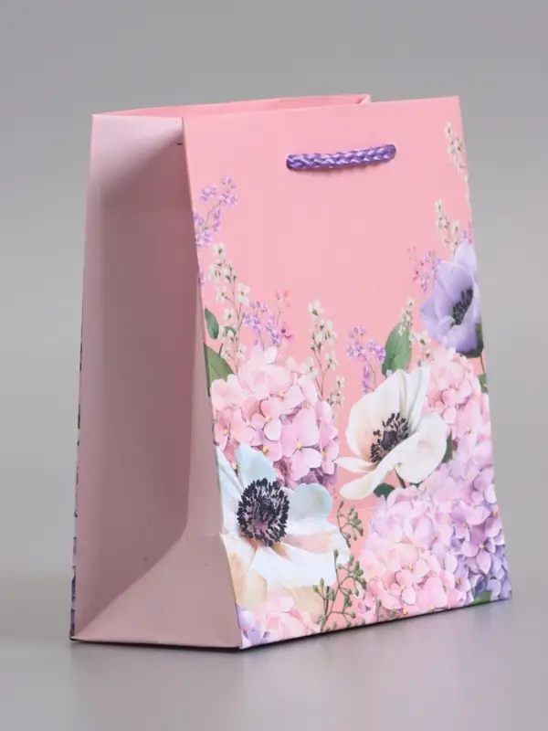 Пакет подарочный ламинированый "Счастье" 11,5 х 14,5 х 6,5 см