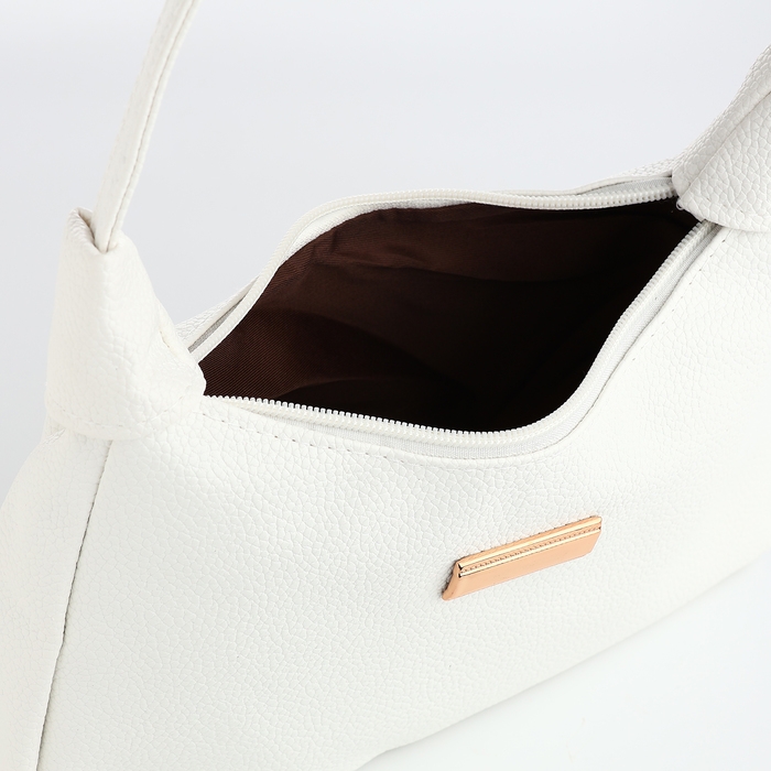 Сумка женская на молнии, цвет белый Сумка женская на молнии, цвет белый