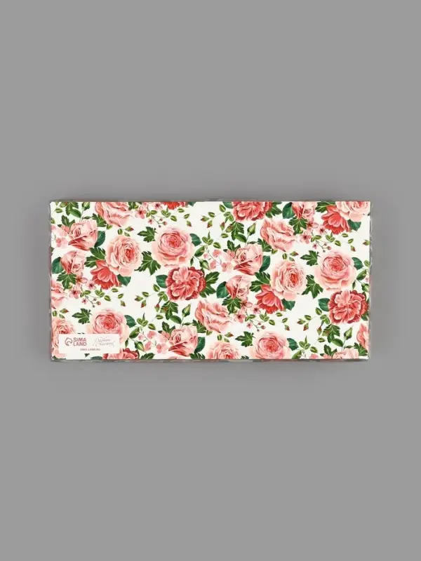 Коробка для печенья, кондитерская упаковка с пластиковой крышкой, голография, Just smile, 10.5&times;21&times;3 см