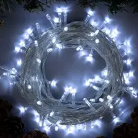 Гирлянда &laquo;Нить&raquo; 10 м, IP20, прозрачная нить, 100 LED, 8 режимов, 220 В, свечение белое