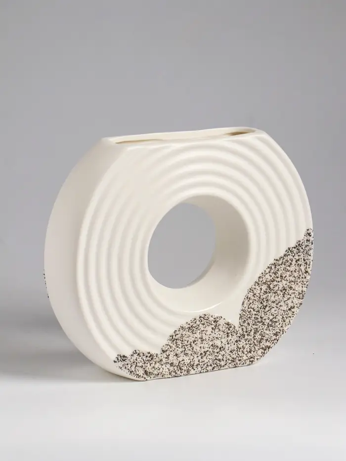 Ваза для цветов &laquo;Паскуаль&raquo;, 16&times;19 см, керамика, бело-серая