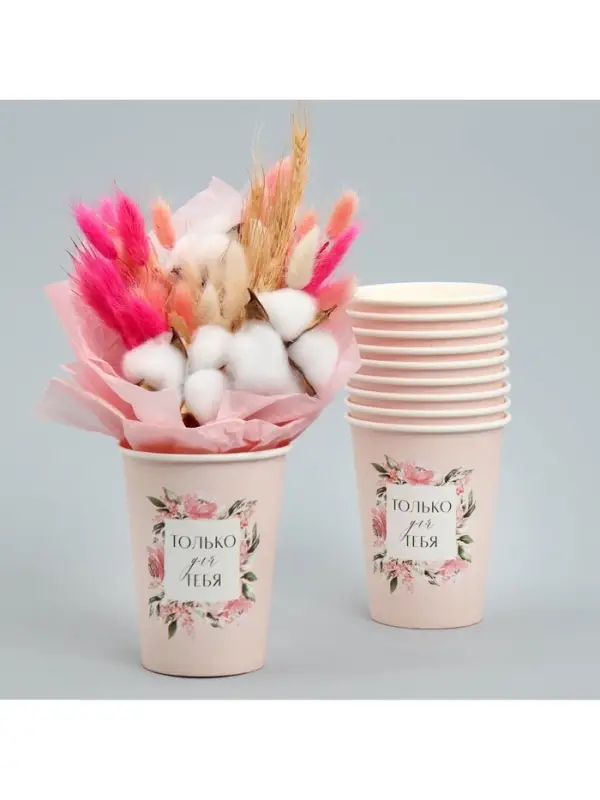 Стакан для цветов влагостойкий &laquo;Рамка цветы&raquo;, 400 мл