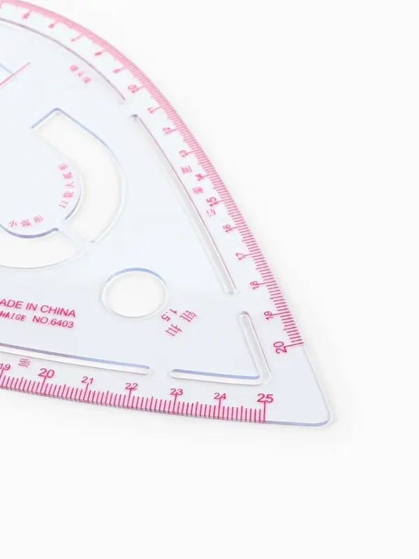 Лекало портновское метрическое &laquo;Капля&raquo;, с проймой, 20.5&times;13.3 см, s=0.5 мм, прозрачное