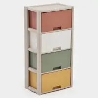 Комод 4-х секционный &laquo;Колорит&raquo;, пластик, 47.5&times;30&times;94 см, МИКС