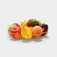 Ваза для фруктов "Милена" 28*28*7 см, цвет золотой Ваза для фруктов "Милена" 28*28*7 см, цвет золотой